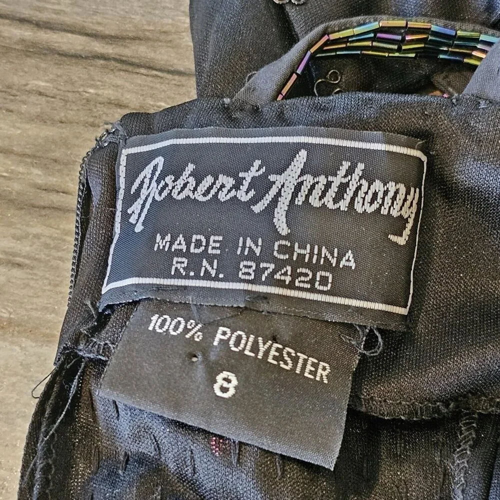 Vintage 90s Womens Sz 8 Mermaid Sequins‎ Sparkle Cocktail Dress Bodycon Sexy - Picture 14 of 15